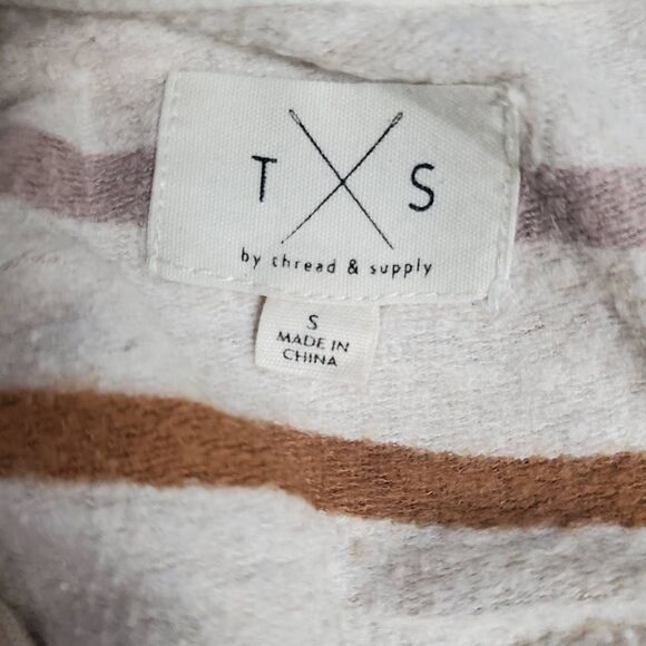 Thread & Supply Striped Long Sleeve Top Small - Picture 5 of 7
